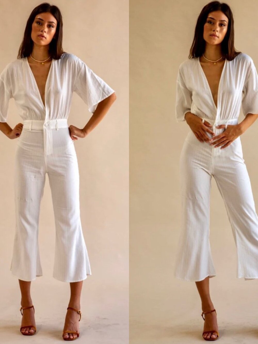 Lenni The Label Priestess Jumpsuit White Lurex